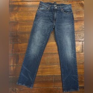 Lucky Brand Men's Buckle Men’s Jeans Size 32x32 Straight Leg Medium Wash Denim
